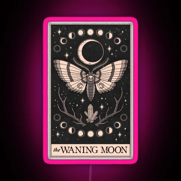 The Waning Moon RGB Neon Sign