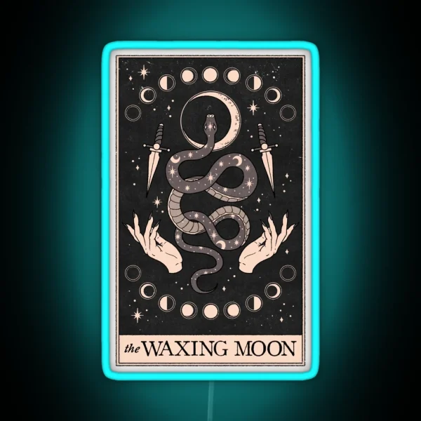 The Waxing Moon RGB Neon Sign