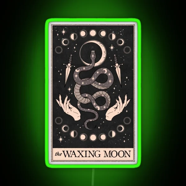 The Waxing Moon RGB Neon Sign