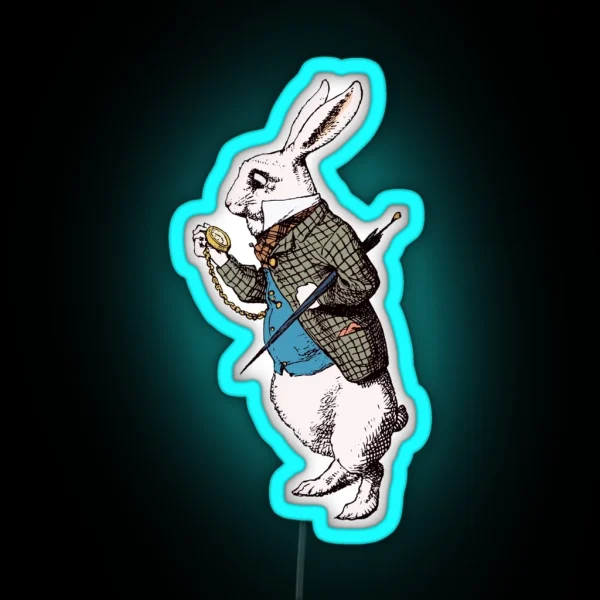 The White Rabbit RGB Neon Sign