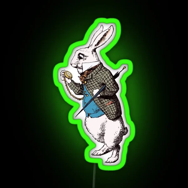 The White Rabbit RGB Neon Sign