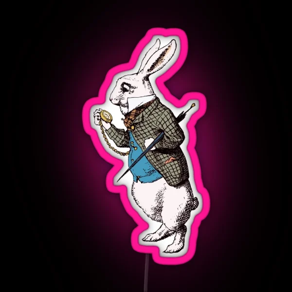 The White Rabbit RGB Neon Sign