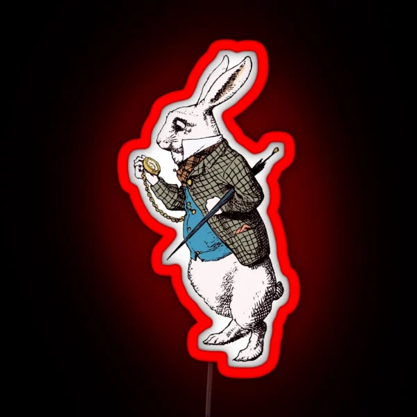 The White Rabbit RGB Neon Sign