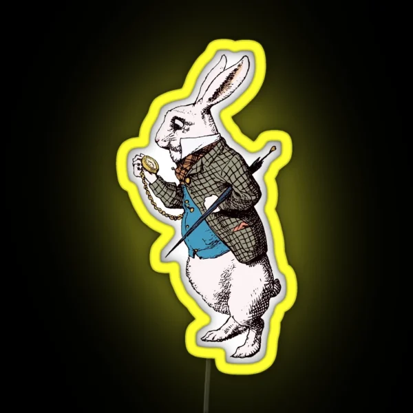 The White Rabbit RGB Neon Sign