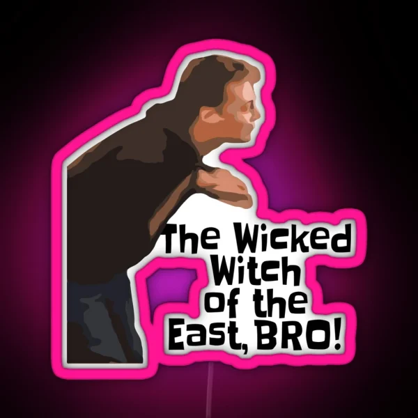 The Wicked Witch Of The East BRO Funny Quote Viral Meme RGB Neon Sign
