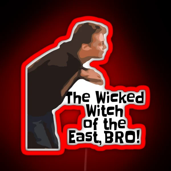 The Wicked Witch Of The East BRO Funny Quote Viral Meme RGB Neon Sign