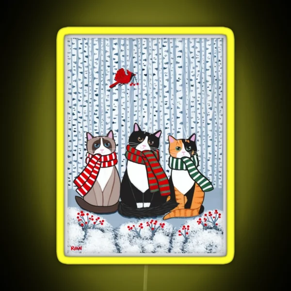 The Winter Cats RGB Neon Sign