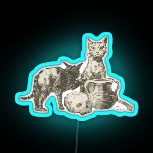 The Witch S Cats RGB Neon Sign