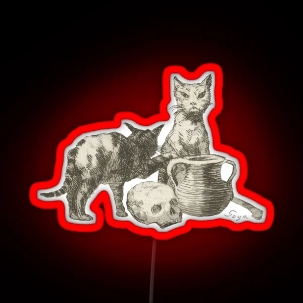 The Witch S Cats RGB Neon Sign