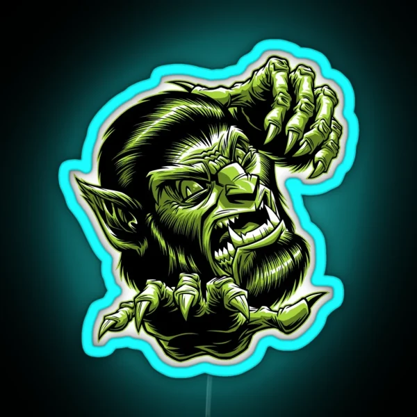THE WOLFMAN ROAR RGB Neon Sign