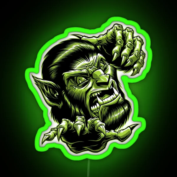 THE WOLFMAN ROAR RGB Neon Sign
