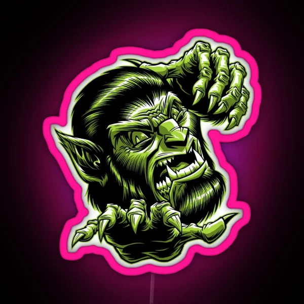 THE WOLFMAN ROAR RGB Neon Sign