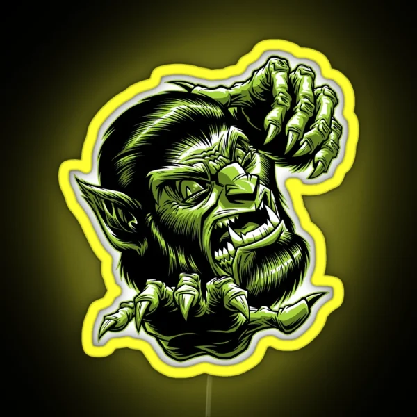 THE WOLFMAN ROAR RGB Neon Sign