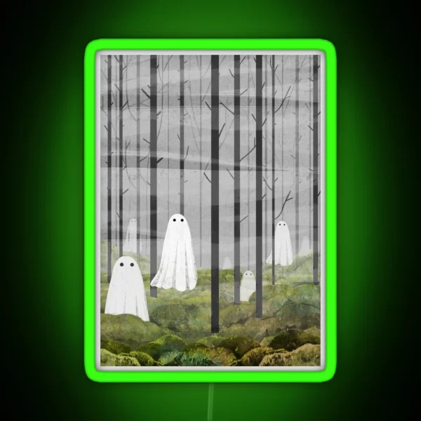 The Woods Are Full Of Ghosts RGB Neon Sign