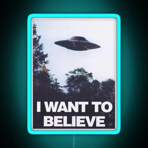 The X Files I Want To Believe RGB Neon Sign