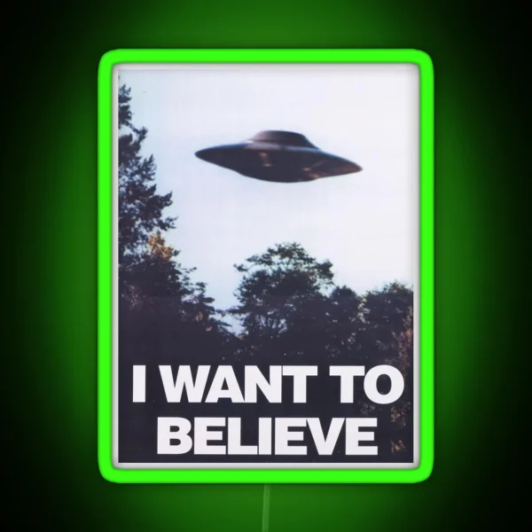 The X Files I Want To Believe RGB Neon Sign