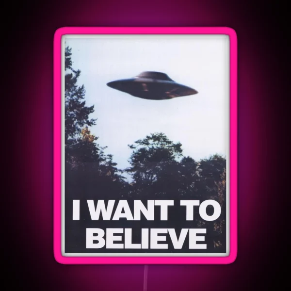 The X Files I Want To Believe RGB Neon Sign