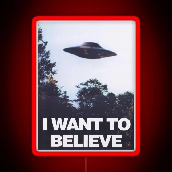 The X Files I Want To Believe RGB Neon Sign