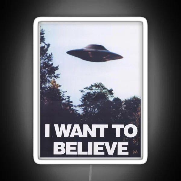The X Files I Want To Believe RGB Neon Sign
