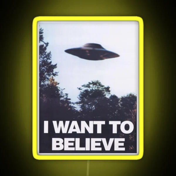 The X Files I Want To Believe RGB Neon Sign