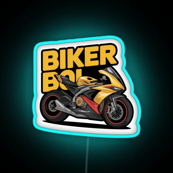 The Yellow Superbike RGB Neon Sign