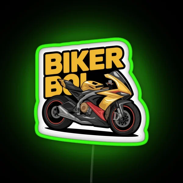 The Yellow Superbike RGB Neon Sign