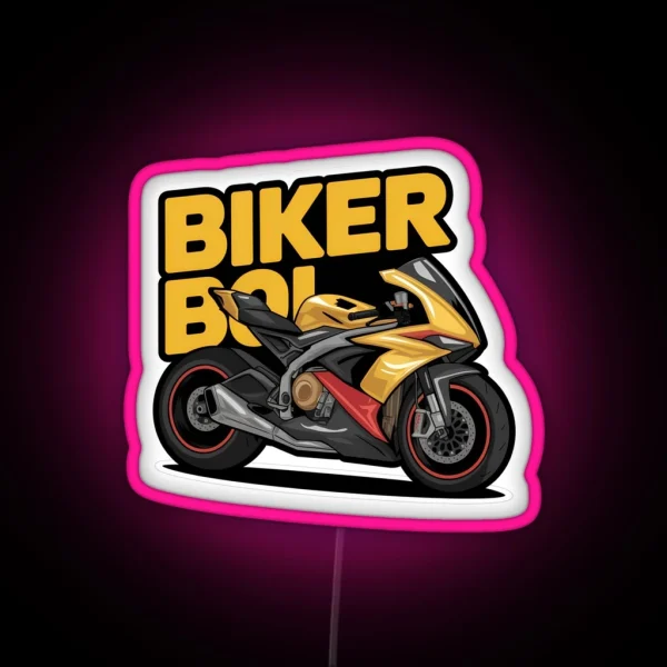 The Yellow Superbike RGB Neon Sign
