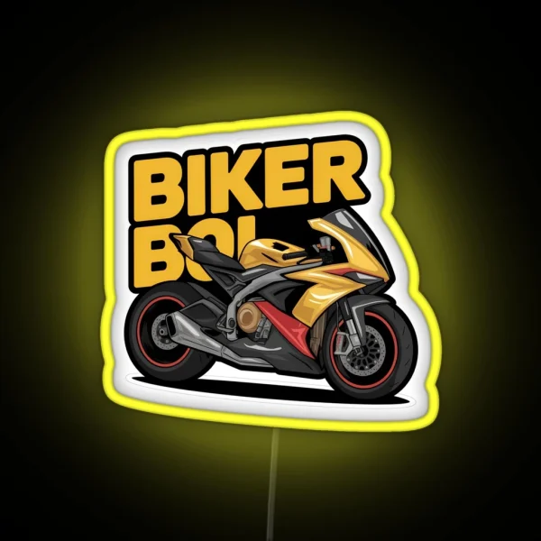 The Yellow Superbike RGB Neon Sign