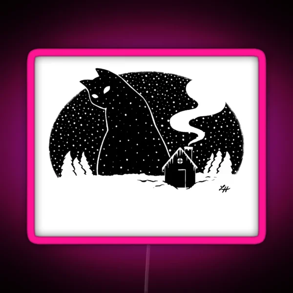 The Yule Cat RGB Neon Sign