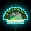 Eye-catching Neon Sign with Humorous Theft and Shrubbery RBG Display