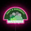 RGB Neon Sign Featuring Theft and Shrubbery Humorous Outdoor Decoration Ideas