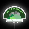 Vibrant Theft and Shrubbery Neon Sign Adds Whimsy to Decor