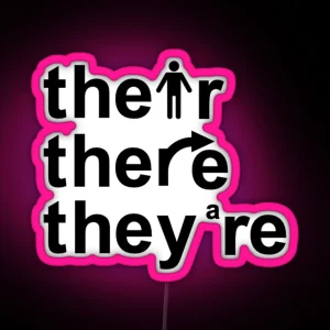 Their There They Re RGB Neon Sign