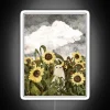 Whimsical Solar-Powered LED Sign with Rainbow RGB Glowing Sunflowers Illumination
