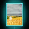 Vibrant Rural Gothic Neon Sign: Whimsical Harvest Field Ghostly Encounter Decoration