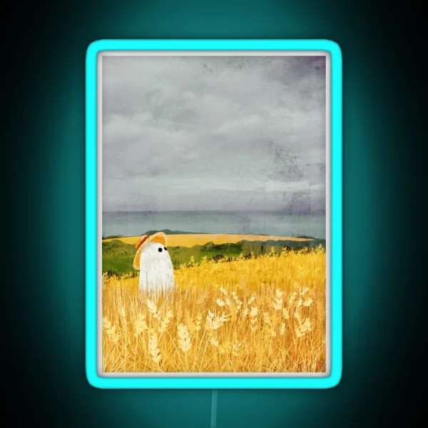 There S A Ghost In The Wheat Field Again RGB Neon Sign