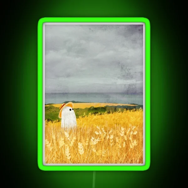 There S A Ghost In The Wheat Field Again RGB Neon Sign