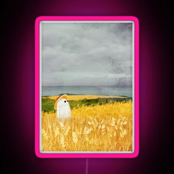 There S A Ghost In The Wheat Field Again RGB Neon Sign