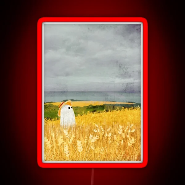 There S A Ghost In The Wheat Field Again RGB Neon Sign