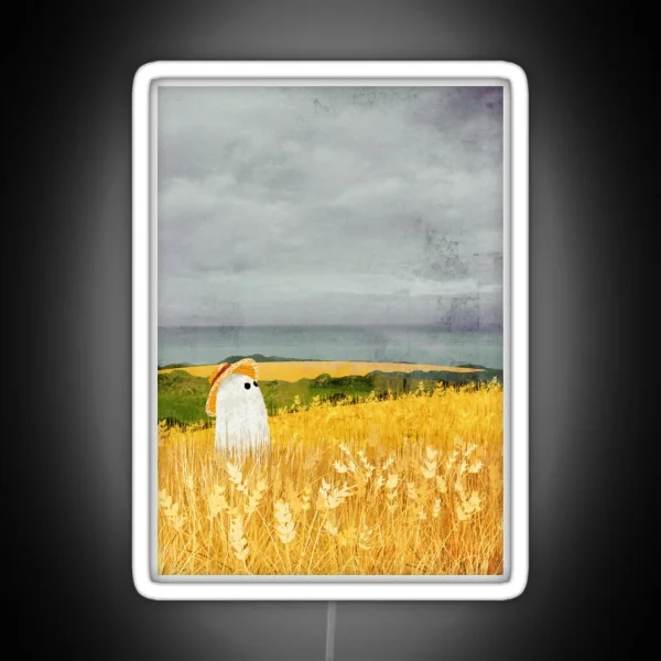 There S A Ghost In The Wheat Field Again RGB Neon Sign