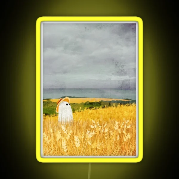 There S A Ghost In The Wheat Field Again RGB Neon Sign