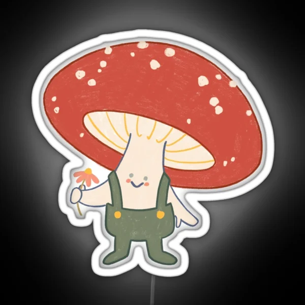 There S Mushroom In My Heart For You RGB Neon Sign