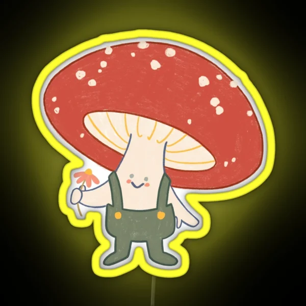 There S Mushroom In My Heart For You RGB Neon Sign