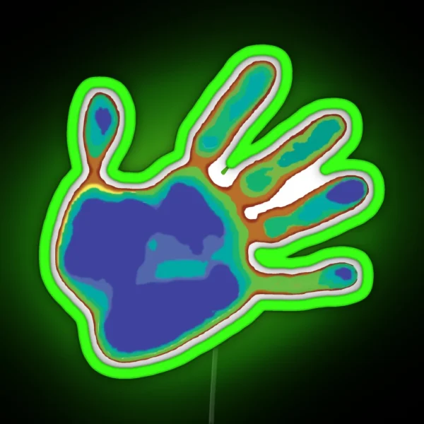 Thermal Hand Print RGB Neon Sign