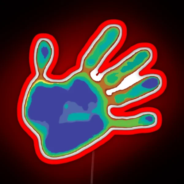 Thermal Hand Print RGB Neon Sign