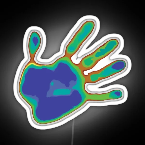 Thermal Hand Print RGB Neon Sign