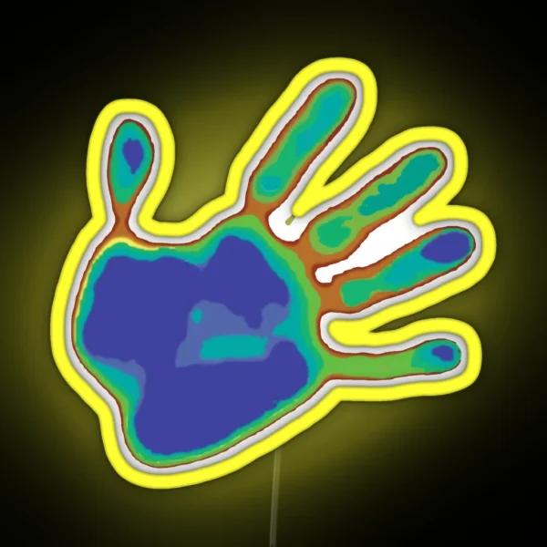 Thermal Hand Print RGB Neon Sign