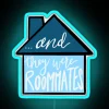 Add a pop of personality with this bold roommates sign.