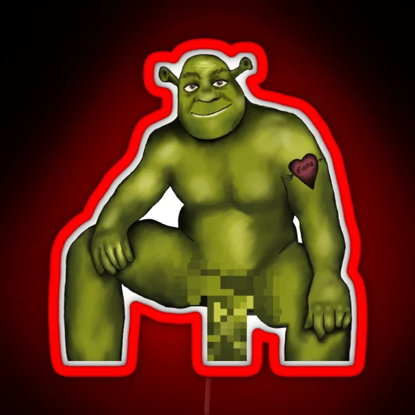 Thicc Boy Shrek RGB Neon Sign