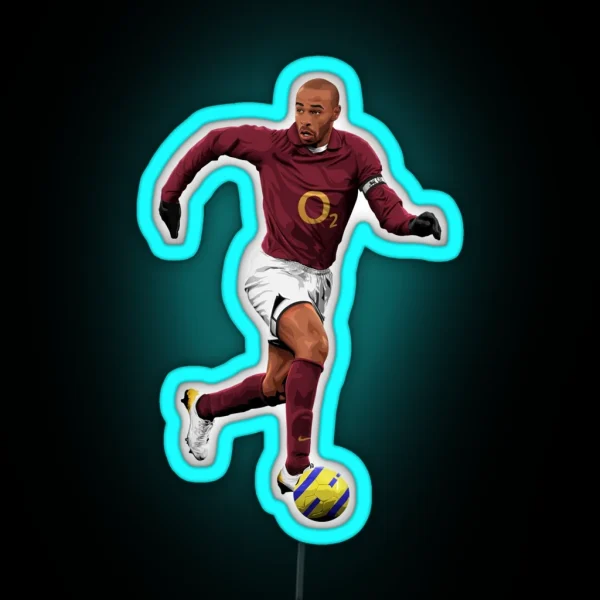 Thierry Henry Arsenal RGB Neon Sign